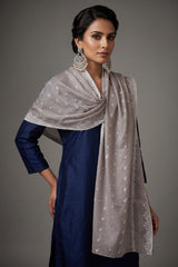 LAWN CRYSTAL CONTRAST CHICKAN KARI SHAWL