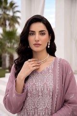 Chiffon Embroidered 3Pc Suit (Unstitched)