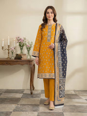 AMBER & MIDNIGHT BLUE Printed Full Suit (3Pc) suit with Luxury Voile Dupatta(Unstitched)