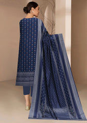 NAVY BLUE 3Pc Premium Dhanak Printed Suits (Unstitched)