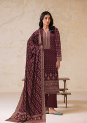 DEEP MAROON 3Pc Premium Dhanak Printed Suits (Unstitched)