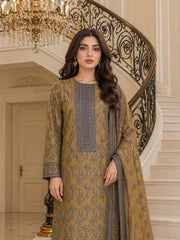 MEHNDI & BLUE Printed Premium Lawn Full Suit 3pc Suit (Unstitched)