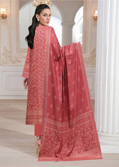 DEEP BLOSSOM PEACH 3Pc Premium Dhanak Printed Suits (Unstitched)