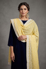 LAWN CRYSTAL CONTRAST CHICKAN KARI SHAWL