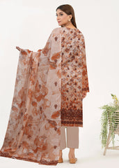 SHADES OF PEACH Digital Printed Premium Lawn 3pc Suit (Unstitched)