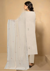 SKIN & MULTI Chiffon Embroidered 3Pc Suit (Unstitched)