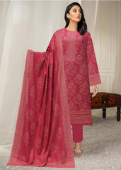 FUSCIA PINK 3Pc Premium Dhanak Printed Suits (Unstitched)