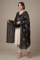 CRINKLE BALOCHI SEQUINS BOOTI BORDER Shawl