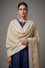 LAWN CRYSTAL CONTRAST CHICKAN KARI SHAWL