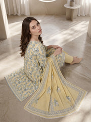 CORN Supreme Lawn 3pc suit with Luxury Voile Dupatta