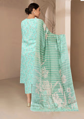 MINT & APPLE GREEN Premium Classic Lawn 3PC Suit With Fancy Voile Dupatta ( Unstitched )