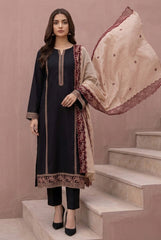 EMBROIDERED LAWN FLORAL TISSUE WITH SEQUINS WORK SHAWL
