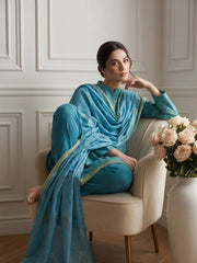 SKY Supreme Lawn 3pc suit with Luxury Voile Dupatta