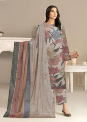 OLIVE GREEN Digital Printed Premium Lawn Full Suit with Lawn Dupatta 3pc (Unstitched)