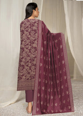 GRAPE PURPLE 3Pc Premium Dhanak Printed Suits (Unstitched)