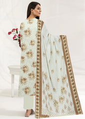 PISTACHIO & SHADES OF BROWN Premium Doria linen suit with linen dupatta (Unstitched)