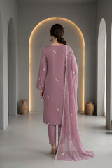 Chiffon Embroidered 3Pc Suit (Unstitched)