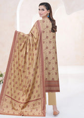 CHAMPAGNE 3Pc Premium Dhanak Printed Suits (Unstitched)