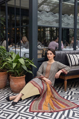 MULTI FLORAL Digital Printed 3Pc suit with Luxury Voile Dupatta(Unstitched)