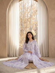 LAVENDER Supreme Lawn 3pc suit with Luxury Voile Dupatta