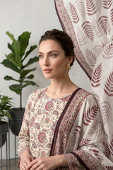 MULTI FLORAL Premium Digital Lawn Suit with Digital Voile Dupatta 3pc Suit (Unstitched)