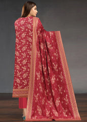 RUBY RED 3Pc Premium Dhanak Printed Suits (Unstitched)