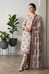 MULTI FLORAL Premium Digital Lawn Suit with Digital Voile Dupatta 3pc Suit (Unstitched)