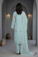 Chiffon Embroidered 3Pc Suit (Unstitched)