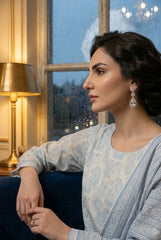 PASTEL ICE & LIGHT BLUE Supreme Lawn 3pc suit with Luxury Voile Dupatta