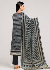 NAVY BLUE AND OLIVE GREEN Digital Printed Premium Lawn 3pc Suit (Unstitched)