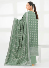 PEPPERMINT GREEN 3Pc Premium Dhanak Printed Suits (Unstitched)