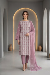 Chiffon Embroidered 3Pc Suit (Unstitched)