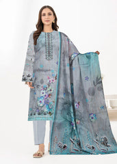 GREY Digital Printed Premium Lawn 3pc Suit (Unstitched)