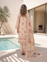 MISTY ROSE Premium Classic Lawn 3pc Suit with Light Weight Voile Dupatta (Unstitched)
