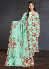MINT GREEN , PINK 3pc Premium linen suit with linen dupatta (Unstitched)