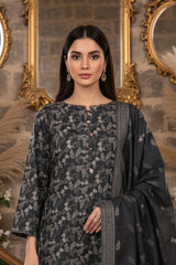 SPACE GREY 3Pc Premium Dhanak Printed Suits (Unstitched)