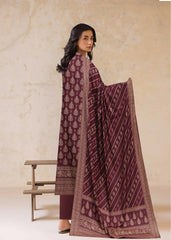 DEEP MAROON 3Pc Premium Dhanak Printed Suits (Unstitched)