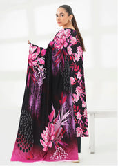 BLACK AND SHOCKING PINK 3pc Premium Doria linen suit with linen dupatta (Unstitched)