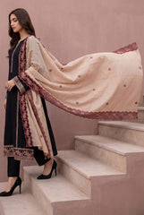 EMBROIDERED LAWN FLORAL TISSUE WITH SEQUINS WORK SHAWL