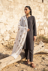 EMBROIDERED LAWN BORING LEHRIA WITH SEQUINS WORK SHAWL