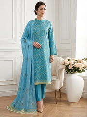 SKY Supreme Lawn 3pc suit with Luxury Voile Dupatta
