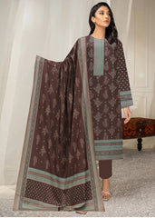 BRUNTEE BROWN 3Pc Premium Dhanak Printed Suits (Unstitched)