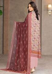 LIGHT AND DARK TEA PINK Digital Printed Premium Lawn 3pc Suit (Unstitched)