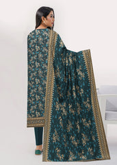 EVER GREEN 3pc Premium linen printed suit with linen dupatta (Unstitched)