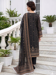 BLACK, DARK & LIGHT BEIGE Premium Classic Lawn 3pc Suit with Light Weight Voile Dupatta (Unstitched)