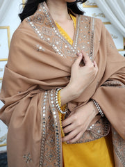 EMBROIDERED SWISS SEQUINS BORDER Shawl