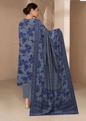 BLUEISH GREY & ROYAL BLUE 3Pc Premium Dhanak Printed Suits (Unstitched)