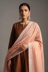 LAWN CRYSTAL CONTRAST CHICKAN KARI SHAWL