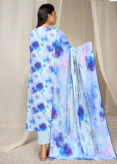 SHADES OF BLUE 3pc Premium Doria linen suit with linen dupatta (Unstitched)