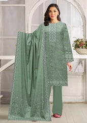 SEA GREEN 3Pc Premium Dhanak Printed Suits (Unstitched)
